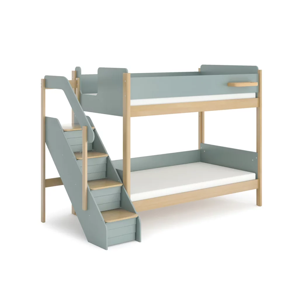 Natty King Single Bunk Bed With Storage Staircase