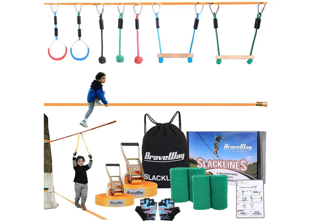 Ninja Warrior - Slackline Kit Ninja Line Monkey Bars Kit