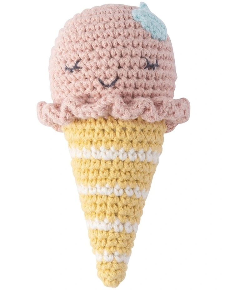 Weego Amigo Ice Cream Crochet Rattle