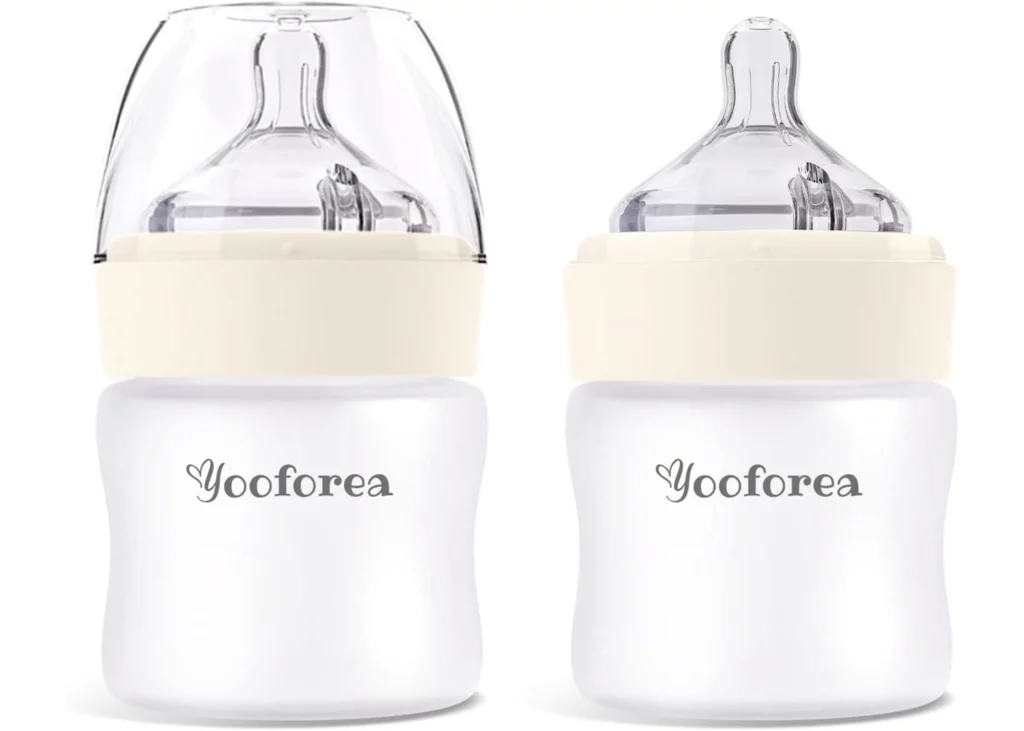 Yooforea Silicone Coated Glass Baby Bottle