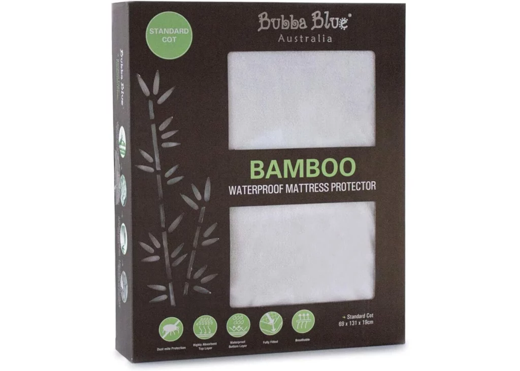 Bubba Blue Bamboo Standard Cot Waterproof Mattress Protector