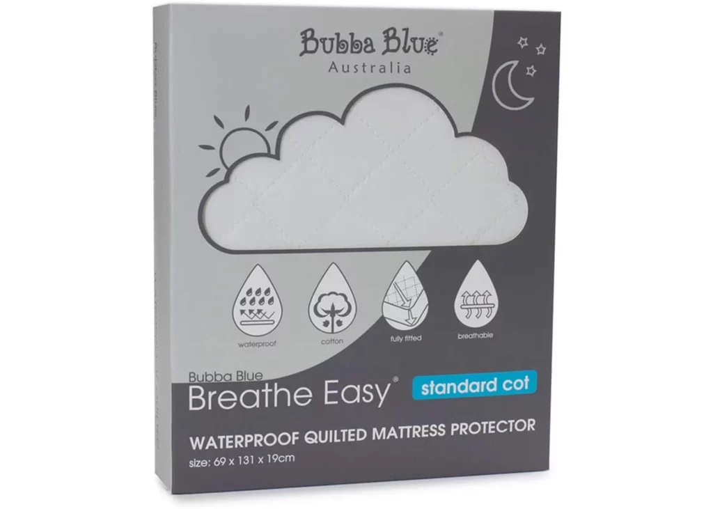 Bubba Blue Breathe Easy Waterproof Quilted Standard Cot Mattress Protector