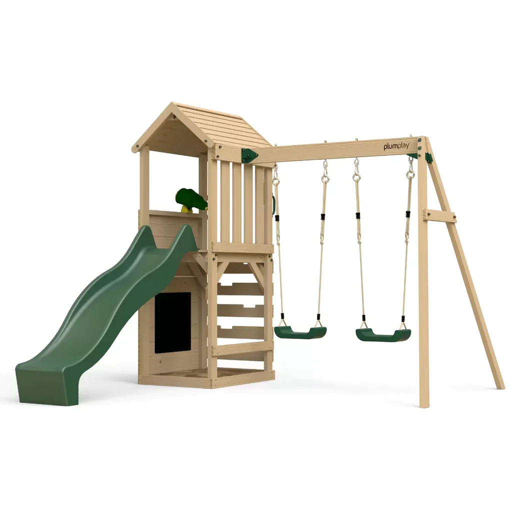 Plum Lookout Tower Wooden Climbing Frame With Swings