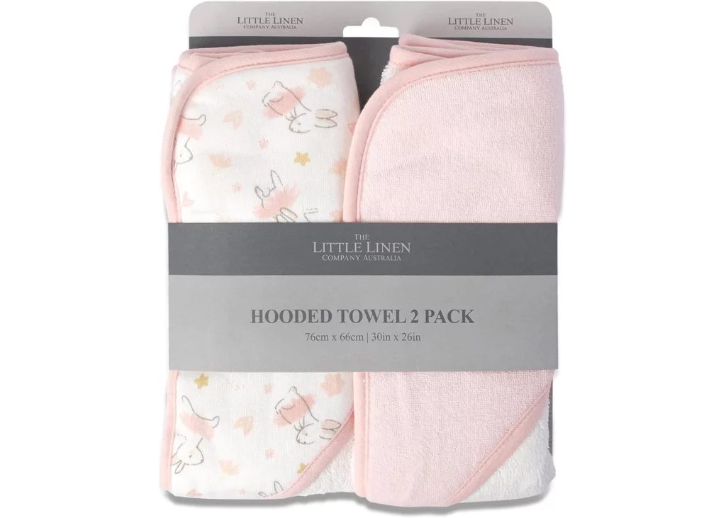 The Little Linen Company Hooded Baby Bath Towel